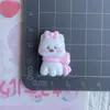 Cachorro Blanco West Highland Accesorios de Resina Perro de Dibujos Animados Pasador Llavero Funda para Teléfono Móvil Caja de Almacenamiento de Papelería Accesorios