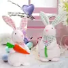 Nuevo conejo de Pascua transfronterizo muñeco de pie muñeco lindo decoración de fiesta navideña decoraciones para el hogar