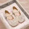 Zapatos para Niña Zapatos de Princesa 2026 Primavera y Otoño Nuevos Zapatos de Cuero para Niños Otoño Bebé Cristal Brillante Pedrería Zapatos Individuales
