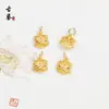 Estilo Chino Cobre Dorado Chapado Microincrustado Diamante Mariposa/León Despertando/Campana Colgante Pequeño DIY Estilo Antiguo Accesorios de Joyería Hechos a Mano Colgante