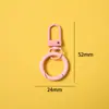 Color macarrón hebilla de puerta anillo de resorte llavero accesorios adornos hechos a mano Pindu colgante colgante anillo conector abierto de colores