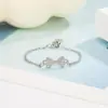 Anillo Ajustable Nuevo Modelo 2022 con Moño de Diamantes Brillantes para Mujer, Anillo de Estilo Minimalista Simple y de Moda