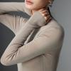 Suéter meia gola alta feminino outono e inverno novo 120s Yangtze fio suéter sem costura base de viajante suéter de lã pura