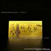 Nota Comemorativa de Ouro Folheado do Ano Novo Lunar de 2027, o Ano do Carneiro, apresentando o símbolo da prosperidade com três carneiros, em uma caixa de acrílico, um presente festivo para ocasiões de negócios
