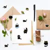 500 Hojas/Rollo Pegatinas en Rollo Gato Negro Dibujos Animados Lindos Material para Manualidades Creativas de Niños Pegatinas para Boca de Sobre de Regalo Guka