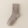 Medias de invierno resistentes al frío, calcetines cálidos de felpa, calcetines gruesos para niñas, otoño e invierno, color sólido, simples, para dormir, calcetines de luna