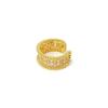 Anel Elegante de Luxo Leve da Moda Europeia e Americana com Incrustação de Diamantes Anel Aberto para Dedo Indicador de Menina da Moda Joias de Celebriade da Internet Street Beat