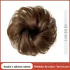 Aplique de Coque de Cabelo Cacheado para Mulheres, Anel de Cabelo Natural Fofo, Coque de Cabelo Sintético, Penteado Estilo Coreano, Coque de Cabelo Estilo Antigo