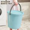 Cubo de Plástico para el Hogar con Tapa Cubo Portátil Cubo Extra Grande para la Lavandería Engrosado Cubo para Baño de Dormitorio Estudiantil Cubo de Almacenamiento de Agua