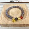 Pulseira de ágata cinza natural calcedônia roxa fumê ano da serpente pulseira novos fabricantes de joias chinesas atacado live net red bem-estar