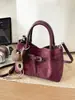 Bolso de trabajo de otoño e invierno para mujer, nuevo bolso de hombro retro de moda 2026, bolso cruzado de gamuza