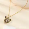 1 collar con colgante de leopardo de moda dominante, cadena de suéter personalizada de hip hop moderna para hombres y mujeres
