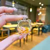 Mini Botella de Arena con Forma de Corazón Llavero Líquido Polvo de Amor Colgante Disco Duro Pequeño Colgante Accesorios de Inyección de Aceite de PVC