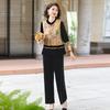 Nuevo Traje de Terciopelo para Otoño para Madre Estilo Chino 2025 Nuevo Conjunto de Tres Piezas de Chaqueta Chaleco para Mujer de Mediana Edad y Anciana Primavera y Otoño