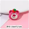 Nuevos accesorios de resina de oso de fresa transparentes funda para teléfono móvil pasador de pelo taza zapatos material DIY de pegamento cremoso venta al por mayor