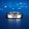 Anillo de Plata de Ley para Hombre Anillo de Diamante Moissanita Anillo de Boda Anillo de Pareja Boda Casual Chapado en Plata Oro Blanco 18K Dropshipping
