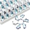 Colgante de cristal de delfín de 12 x 21, para hacer tú mismo, collar, pulsera, pendientes, agujero para colgar, colgante de cristal, accesorios, material