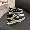 Tênis Feminino Huili 2024 Novos Sapatos Brancos Explosões Tênis Panda Preto e Branco Primavera e Outono Casais Coringa Casual