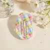 Pinza para el Cabello de Acetato Estampado Coreano Clip Oval Hueco Exquisito de Gama Alta Tamaño Grande para Mujeres Parte Trasera de la Cabeza Pinza de Pico de Pato Accesorios para el Cabello
