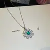 Collar con Anillo y Pendientes de Flor de Circonita Super Brillante de Nuevo Estilo Transfronterizo Europeo y Americano Set de Accesorios de Banquete de Lujo Ligero y de Alta Gama