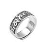 Fábrica de origen de plata para personajes productos genuinos plata tailandesa mate adornos de mano plata 990 unisex anillo abierto mantra de seis caracteres
