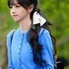 Diadema de Lunares con Lazo Mismo Estilo que Tian Xivi para Mujer, Cuerda para el Cabello de Estilo Coreano de Alta Gama, Accesorio Elástico para el Cabello de Cola de Caballo Baja