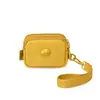 Mini bolsa de pulso clutch multifuncional para mulheres, simples e elegante, bolsa com três compartimentos para moedas, cartões bancários e chaves