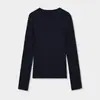 Camiseta Base de Cuello Redondo de Manga Larga de Lana Tencel Shijian para Mujer Otoño 2026 Nuevo Jersey Versátil de Punto Elástico Ajustado 11382
