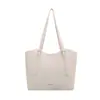 Bolsa de ombro/axila retrô casual de grande capacidade, simples, nova para o verão de 2026, cor sólida, moderna e bonita, para mulheres