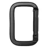 Hebilla de Seguridad Rectangular Pequeña de Aleación de Aluminio Negra con Cerradura, Gancho de Clip de Resorte, Hebilla de Equipaje, Llavero, Mosquetón