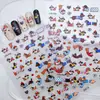Popular Serie de Mascotas Lindas Pegatinas para Uñas de Cachorro 5D en Relieve Gato Lindo Dibujo Animado Perro Salchicha Pegatinas para Uñas y Diarios