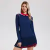 Novas Camisetas Esportivas Estilo Europeu e Americano, Camisas Polo Esportivas de Manga Longa para Tênis, Golfe, Quick-Dry, Slim Fit, Camisetas para Yoga e Fitness