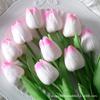Mini Tulipas de PU de Alta Qualidade Flores Artificiais Transfronteiriças para Casa, Casamento, Adereços de Fotografia, Toque Simulado, Buquê, Ornamentos, Atacado