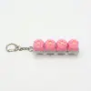 Chaveiro Botão Luminoso de Patinha de Gato Chave de Teclado Switch Tecla de Teclado Brinquedo Descompressão Pingente de Bolsa Chaveiro