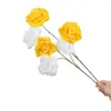 Flores artificiales de rosa, ramo de flores falsas de plástico de alta gama para el Día de San Valentín, decoración del hogar, arreglo floral decorativo para sala de estar y mesa de comedor