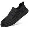 Comercio Exterior Transfronterizo Otoño 2026 Nuevos Zapatos Casuales de Cuero Hechos a Mano para Hombre Mocasines sin Cordones para Hombre 2057