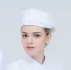 Chapéu de Chef de Malha Respirável para Cozinha Masculino Restaurante Chapéu Fino Boina Garçom Boné de Trabalho Feminino Verão