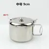 Recipientes de tempero espessados em aço inoxidável com alças, incluindo açucareiros, saleiros, recipientes de pimenta e potes de tempero para restaurantes e uso doméstico