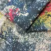 Tela estampada de algodón y lino estilo étnico pintura a tinta árbol de la fortuna tela bohemia Lijiang Pillow Bar mantel falda de lino