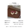 Pendientes de Lazo Rosados con Microincrustaciones de Circonita, Pendientes Dulces y Elegantes Estilo Coreano, Pendientes de Lujo Ligero de Nicho al por Mayor