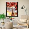 Nova pintura de diamante faça você mesmo Torre de Paris Diamante redondo Diamante cheio de cristal Artesanato Fábrica de atacado transfronteiriça
