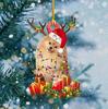 Chapéu de natal para cachorro enfeites de árvore de natal pingente decorações cachorro gato árvore de natal ornamento