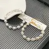 Pulsera de Perlas de Imitación Barrocas Irregulares Francesas Perla de Forma Especial Exagerada Perla Redonda Simple Cuerda Elástica Pulsera de Niña