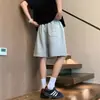 Shorts casuales azul marino estilo americano para hombre, adecuados para usar al aire libre en verano, correr, deportes, baloncesto, resistentes, talla grande, hasta la rodilla