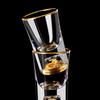 Copa para licor Jinshan de lámina de oro Vaso de cristal Dispensador de licor Hogar Vaso bala Juego de caja de regalo de olla Jinshan de lámina de oro