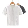 Camisa de Manga Corta Jacquard de Diamantes de Verano 2026 para Hombre, Top Casual Ajustado, Camiseta Casual Trendy de Manga Corta para Niños con Cuello Redondo