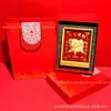 Nuevo Producto Creativo para el Año del Cordero: Oveja del Zodiaco de Dibujos Animados con Riqueza de Todas las Direcciones, Adorno de Mesa de Oro Macizo, Bolsa de la Fortuna, Figura de Oveja Lingote, Al Por Mayor