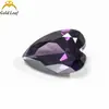 Fábrica directa de Wuzhou, Guangxi, piedra desnuda artificial, corazón largo, venta al por mayor de joyería, incrustación con piedra, circón de amor largo, piedra desnuda