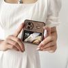 Para VIVO X Flip Funda para Teléfono con Pantalla Plegable Funda de Cuero con Patrón Retro Cubierta Trasera Zflip5 Funda Protectora PC Todo Incluido