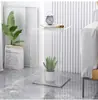 Mesa Lateral de Acrílico, Pequena Mesa Lateral para Sofá, Mesa de Centro Tendência Minimalista para Sala de Estar com Janela de Canto, Mesa de Canto Transparente Nórdica para Quarto, Feita Sob Medida